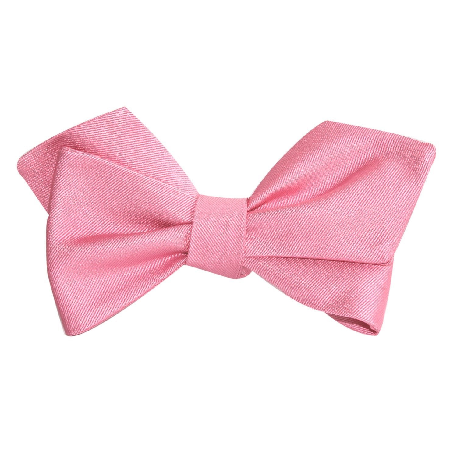 Pastel Pink Self Tie Diamond Tip Bow Tie