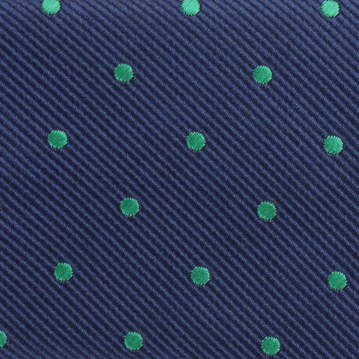 Navy Blue with Green Polka Dots Necktie