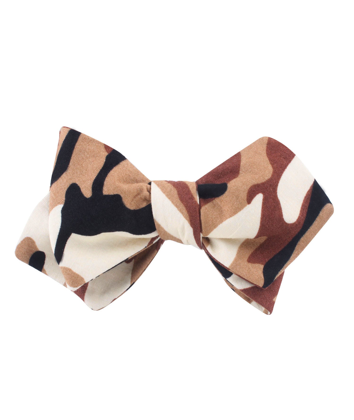 Desert Sand Camouflage Diamond Self Bow Tie