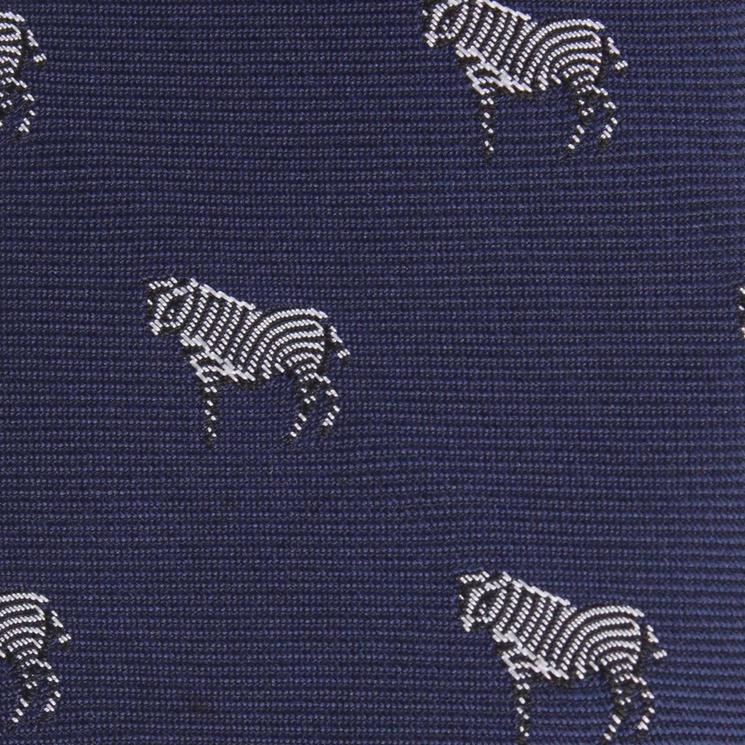 Navy Blue Zebra Kids Bow Tie