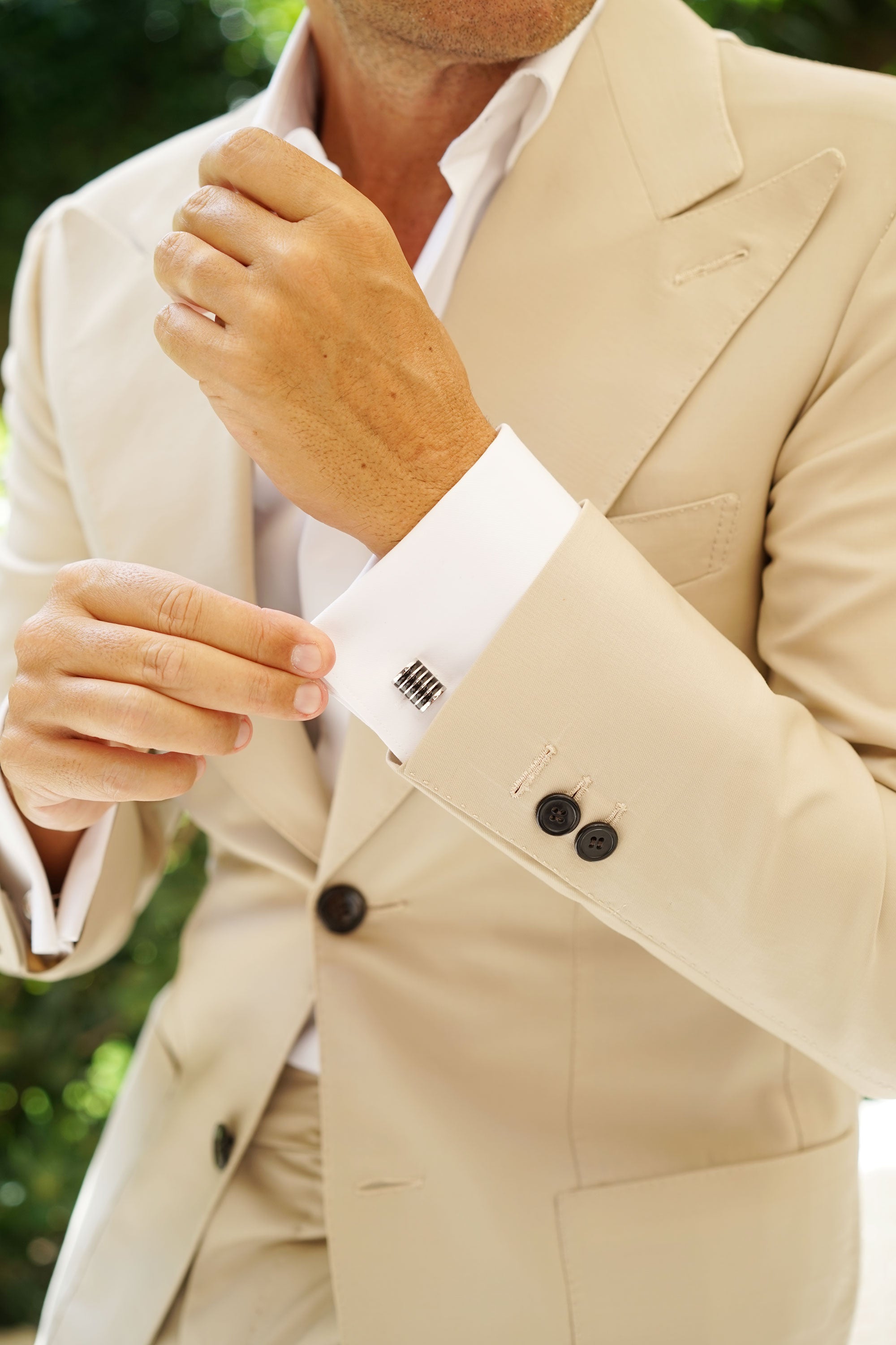 Black Horizontal Cufflinks