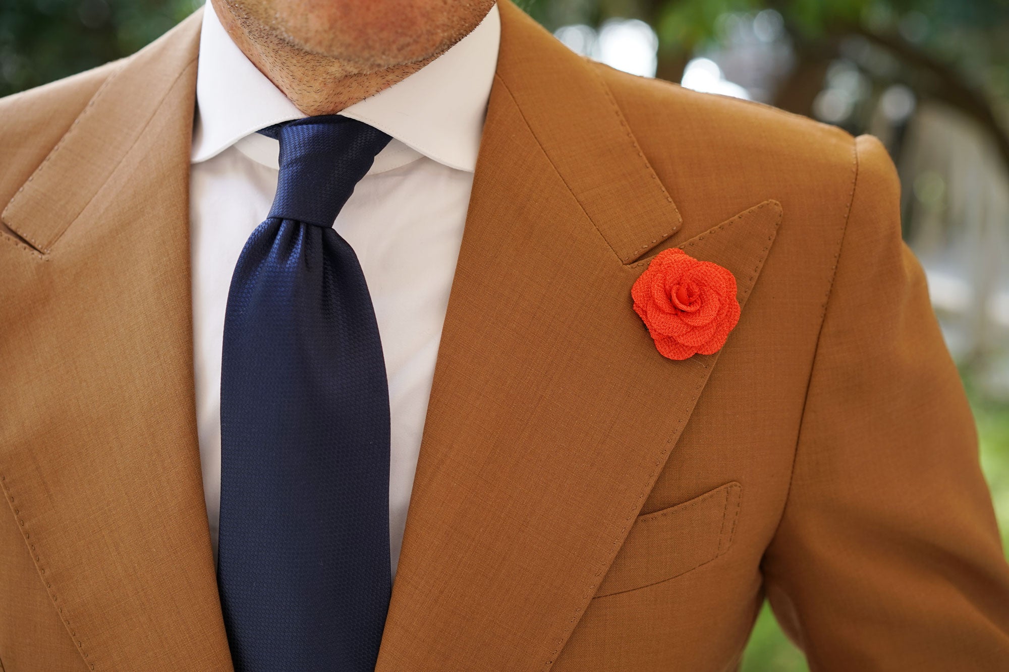 Royal Red Lapel Flower