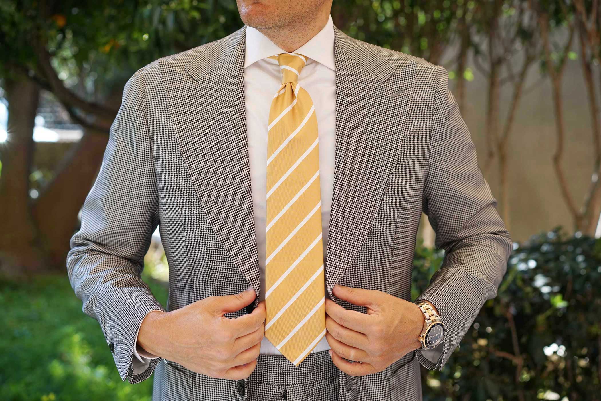 Gold Striped Necktie