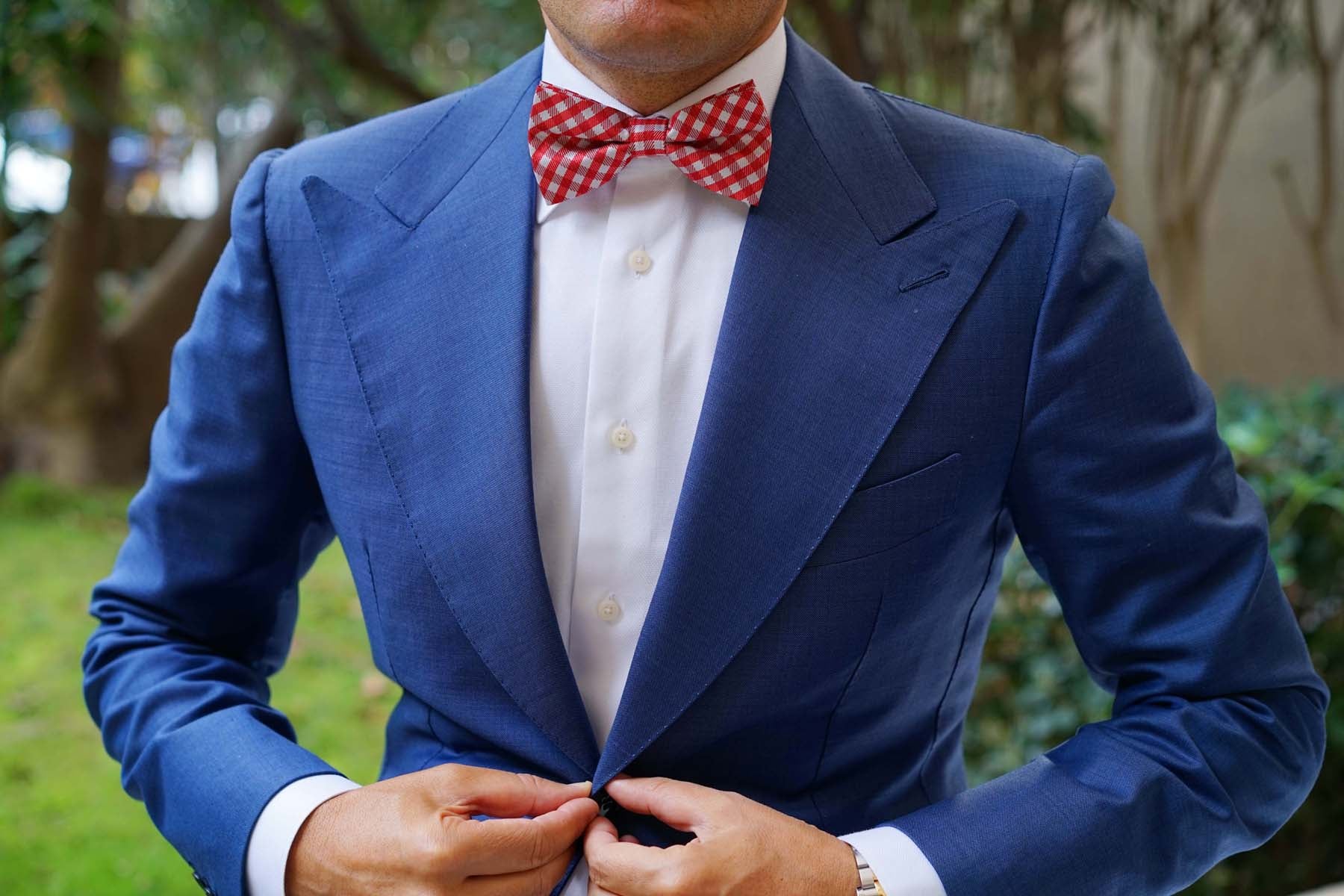 Red Gingham Bow Tie