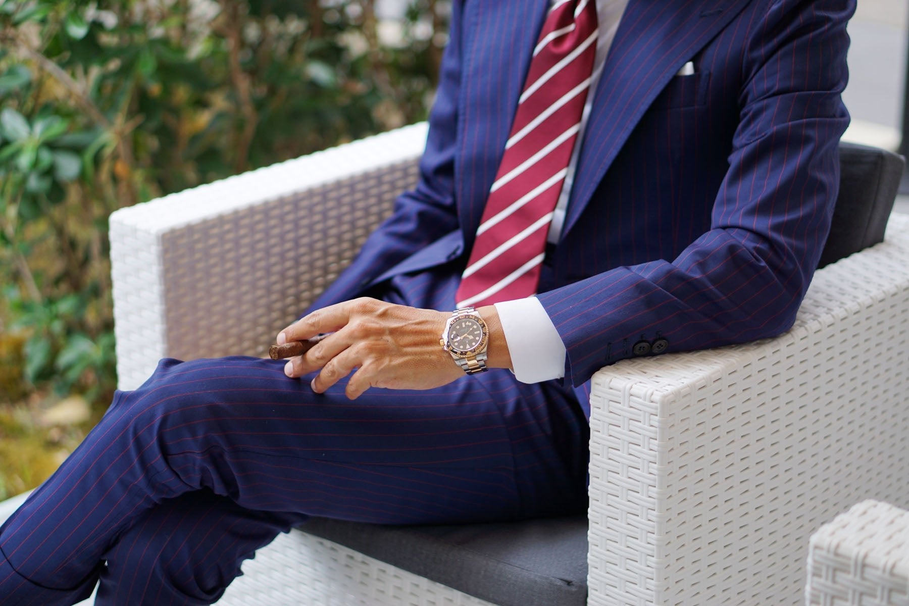 Royal Burgundy Striped Necktie