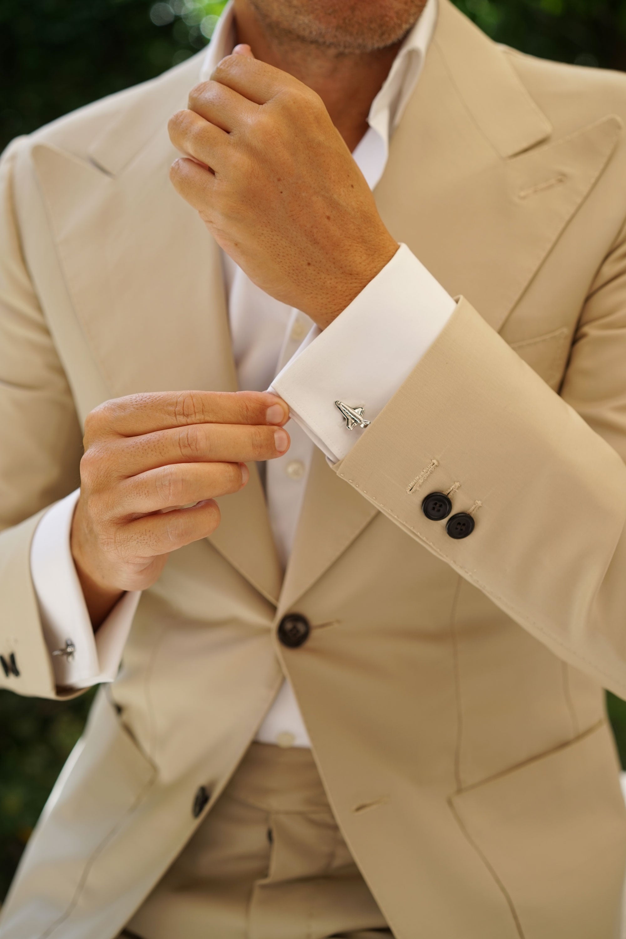 Silver Space Shuttle Cufflinks