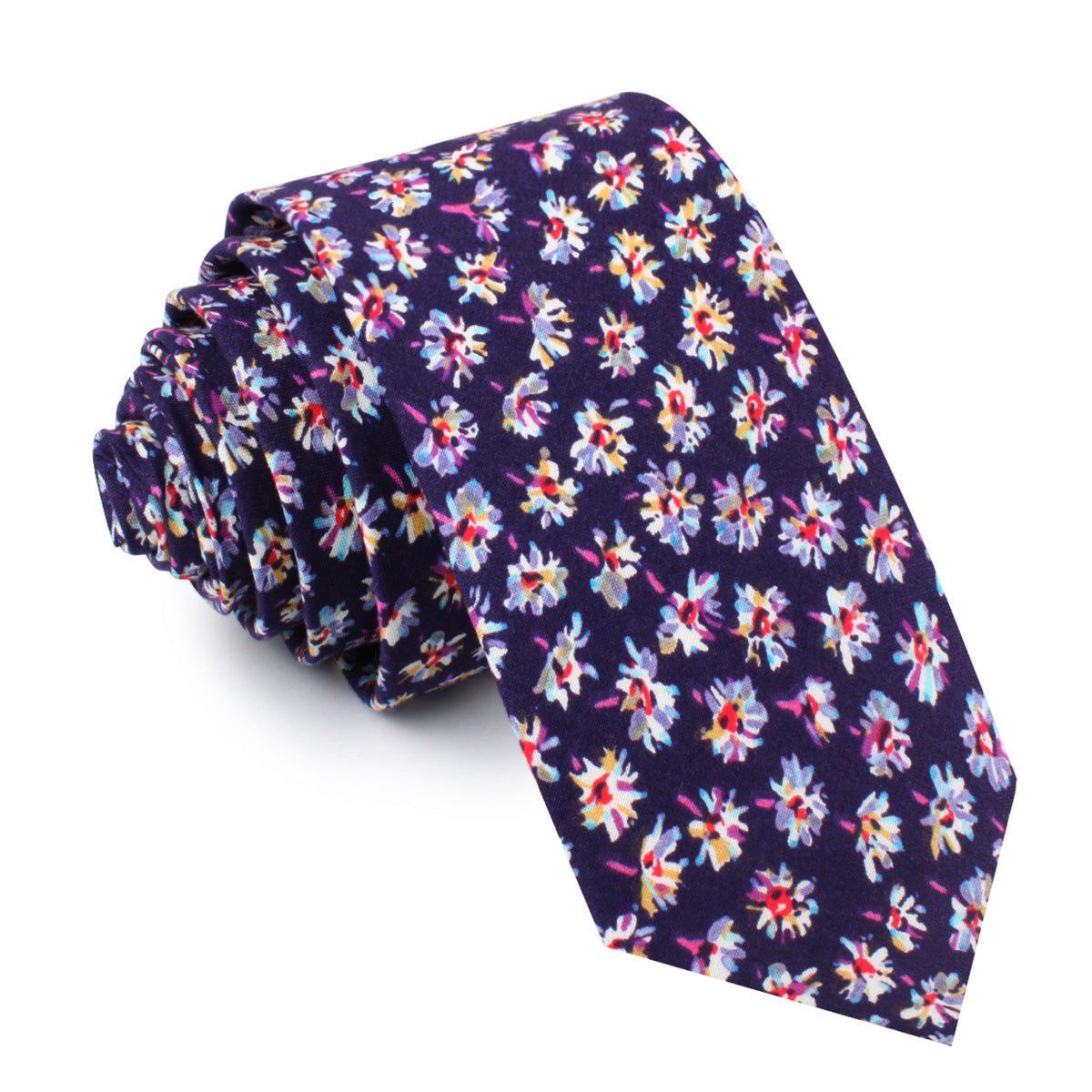 Culiacán Purple Floral Skinny Tie