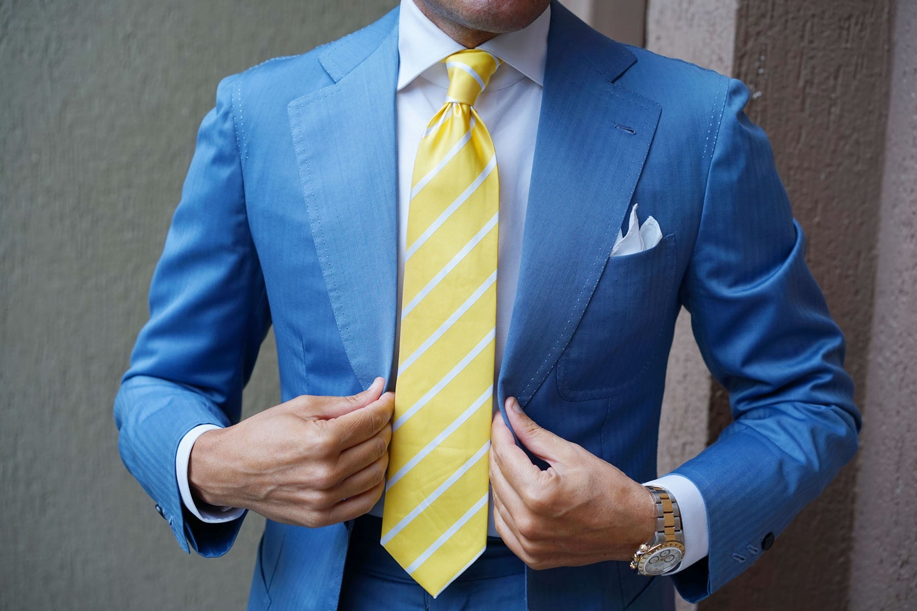 Yellow Striped Necktie