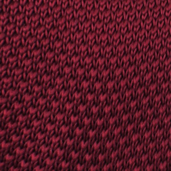 Meraki Burgundy Knitted Tie