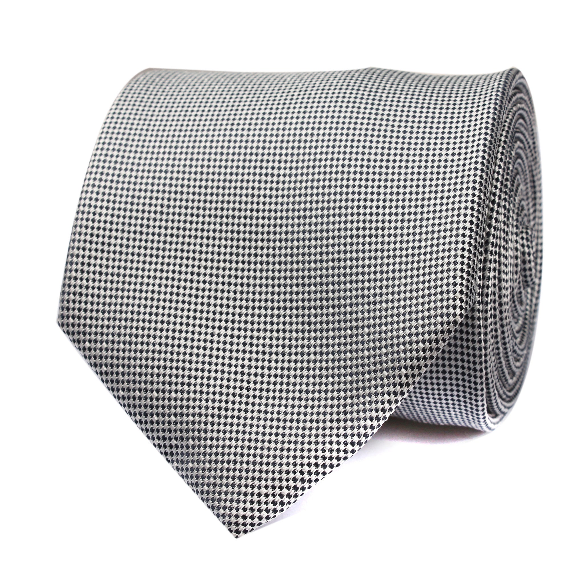 Black and White Small Dots Tie