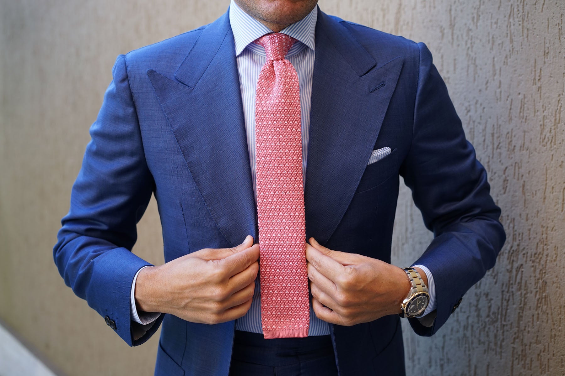 Vega Pink Knitted Tie