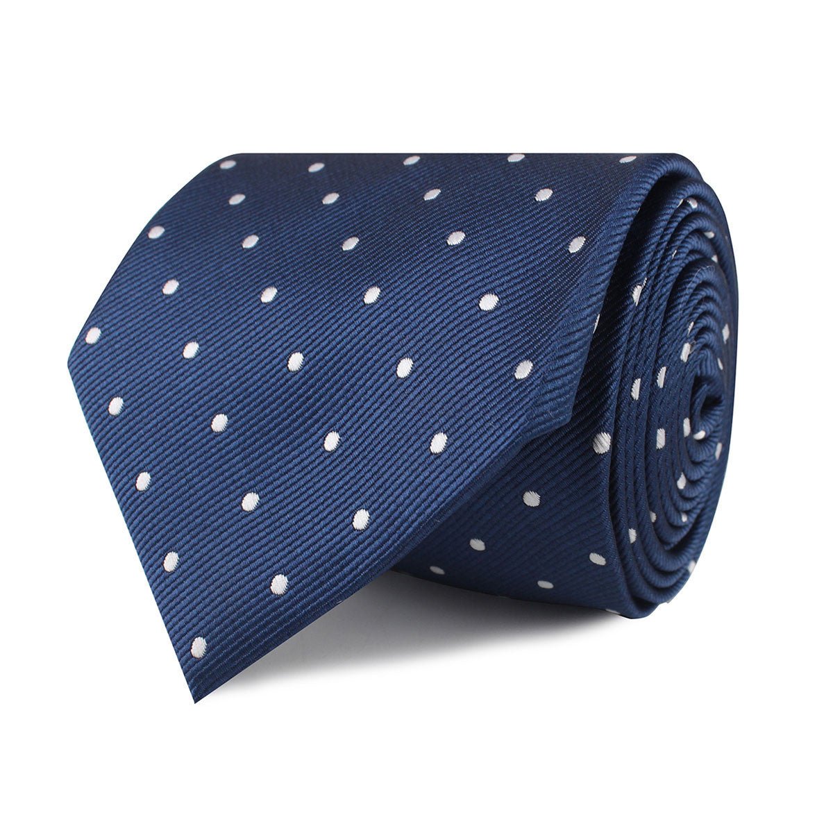 The OTAA Navy Blue with White Polka Dots Necktie