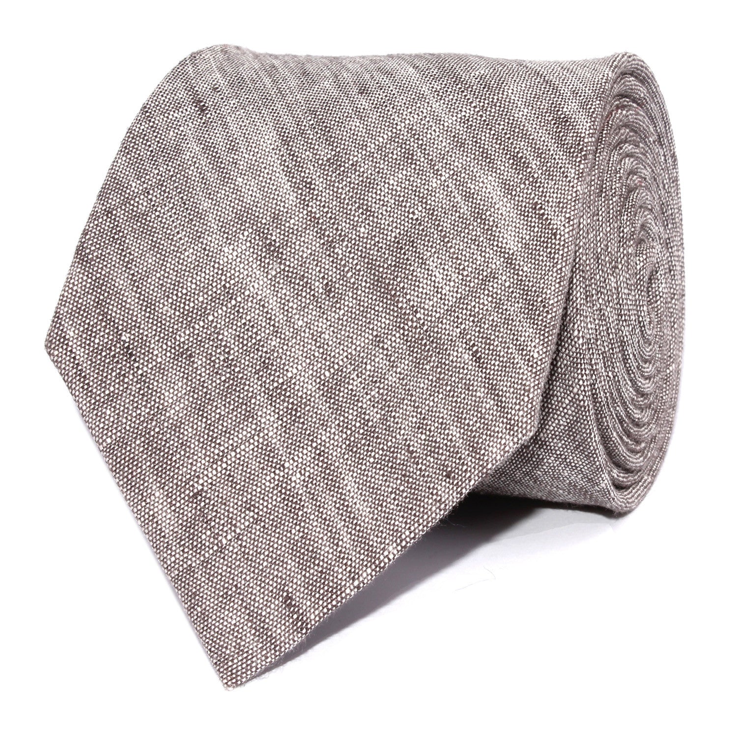 Grey Linen Chambray Necktie