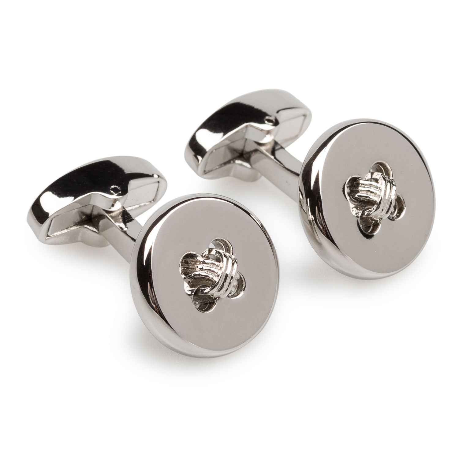 Silver Button Cufflinks