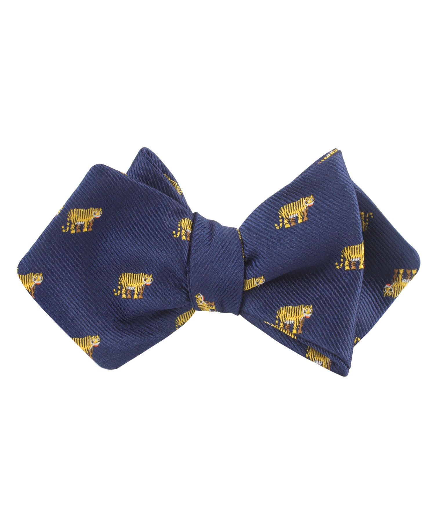 Siberian Tiger Diamond Self Bow Tie