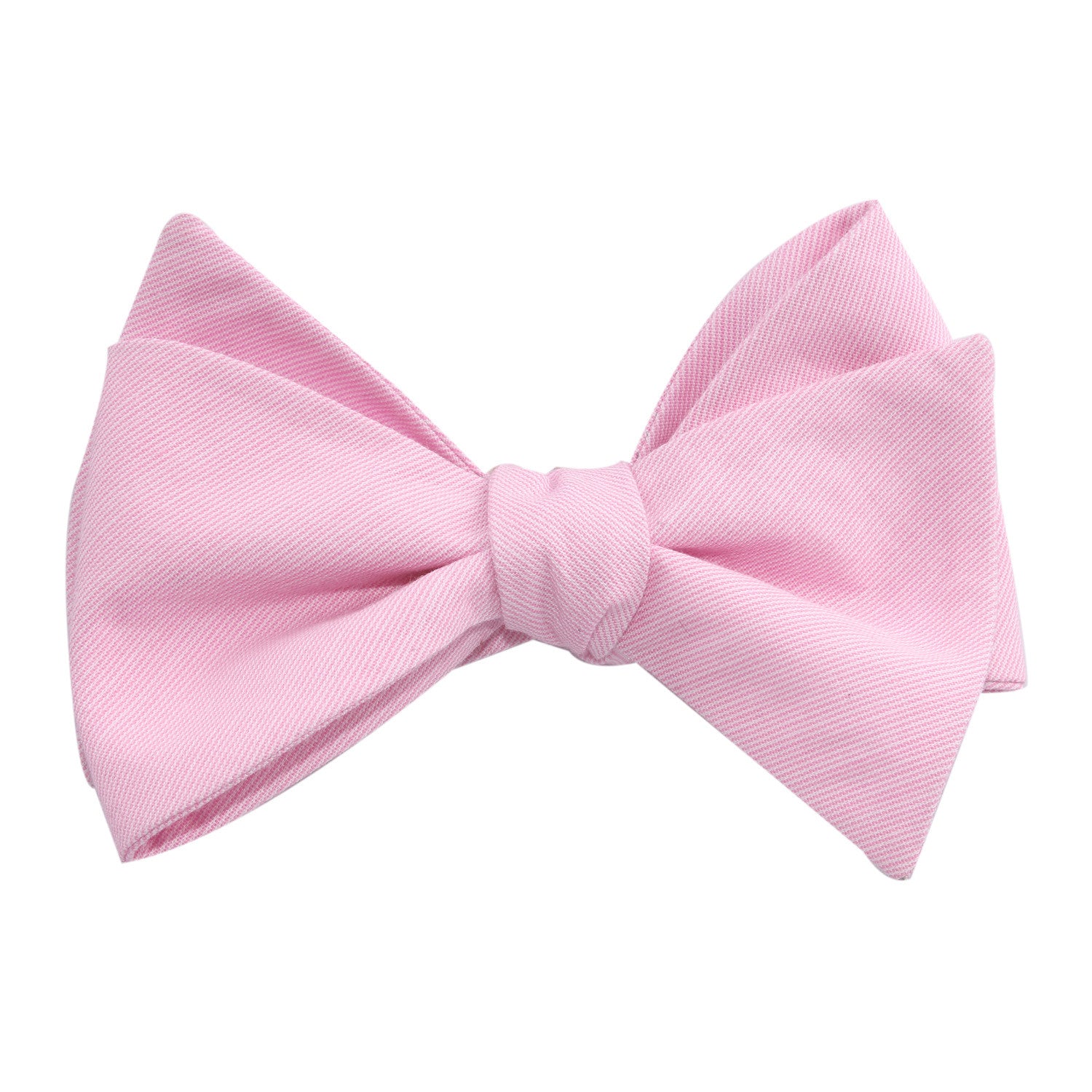 Light Pink Cotton Pinstripes Self Tie Bow Tie