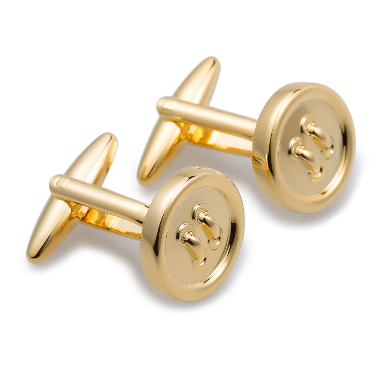 Gold Button Cufflinks