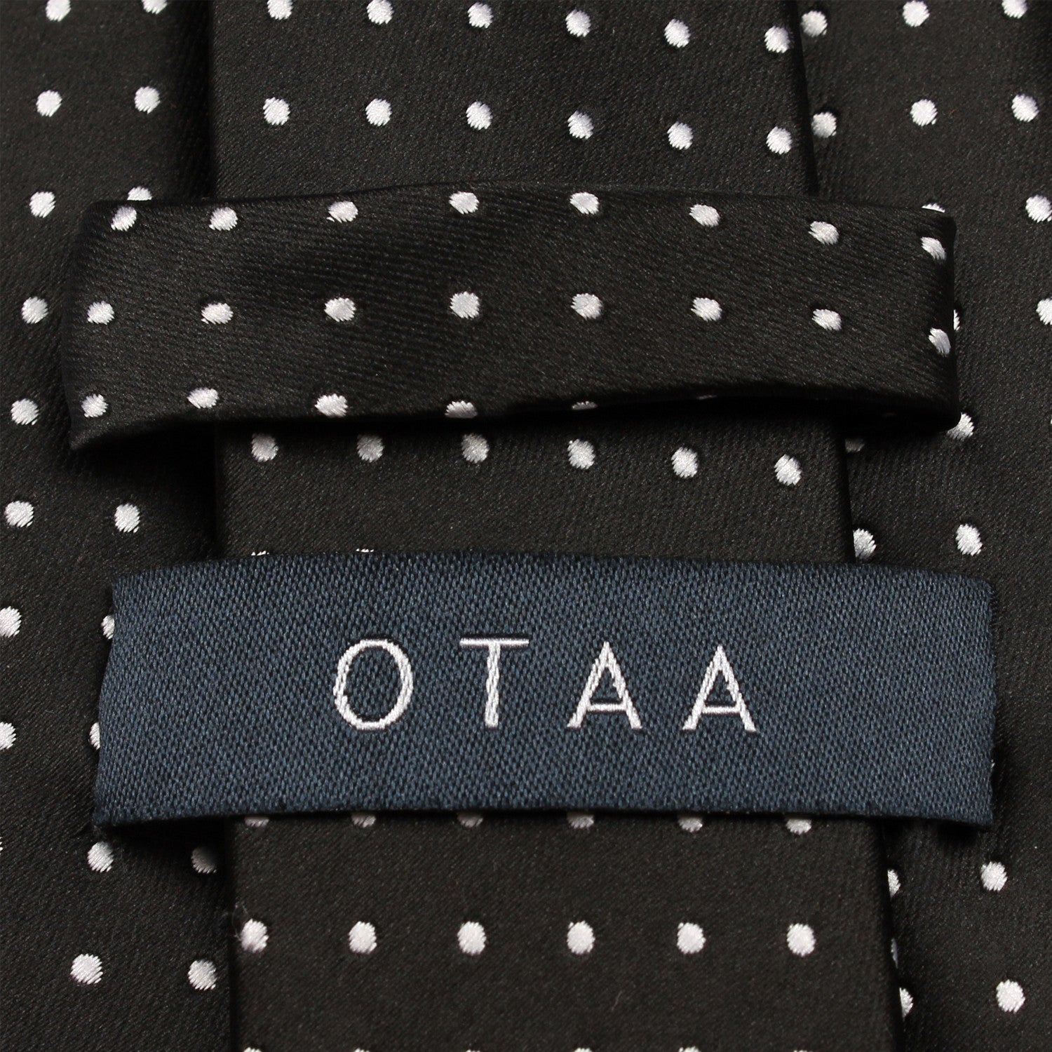 Black with Small White Polka Dots Tie