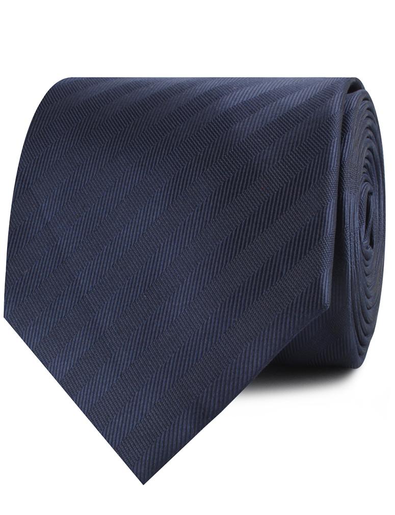 Venice Navy Blue Striped Necktie