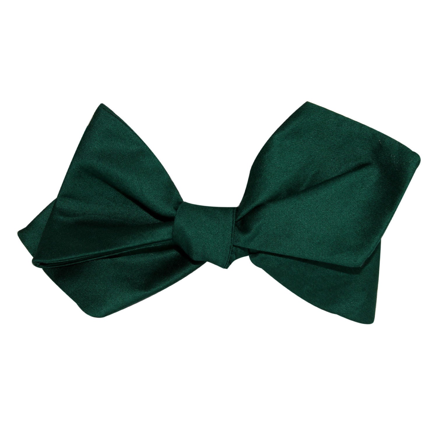 Emerald Green Cotton Self Tie Diamond Tip Bow Tie