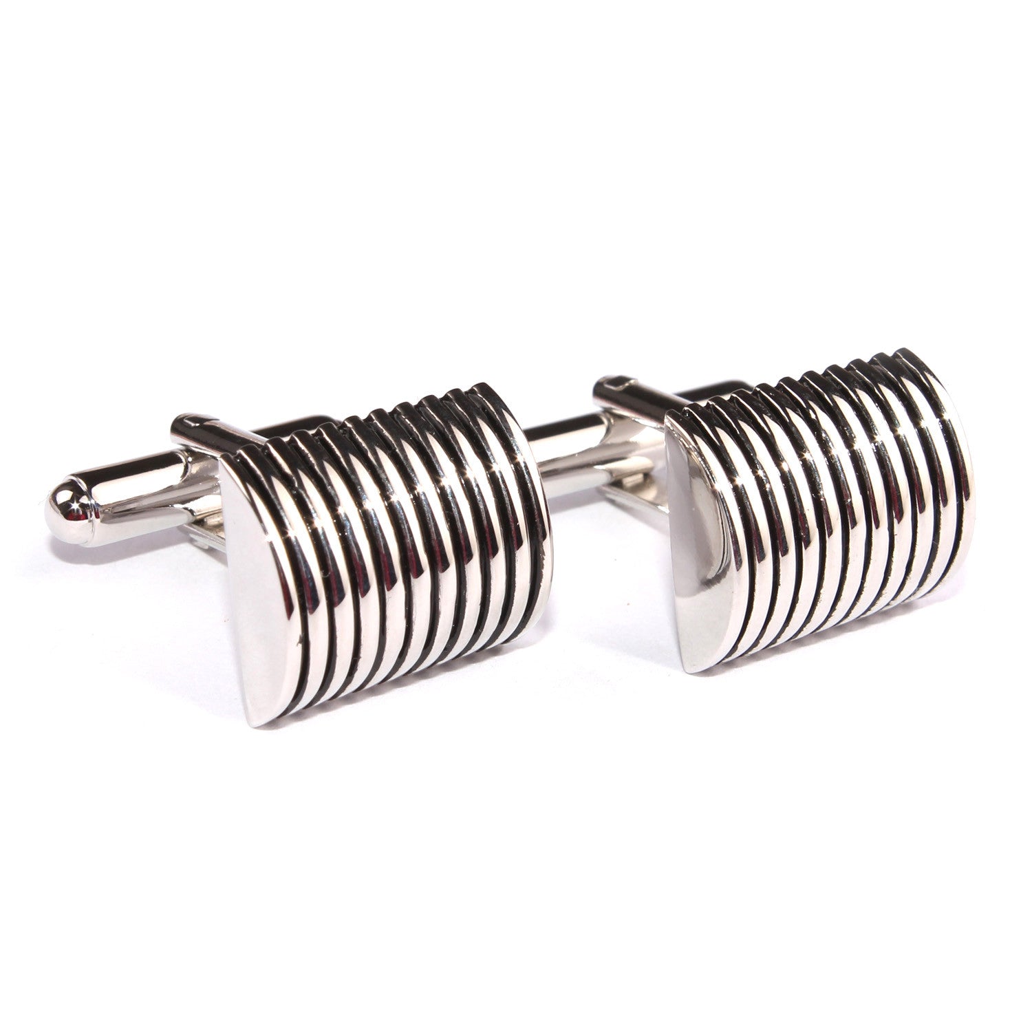 The New York Silver Vertical Bar Cufflinks