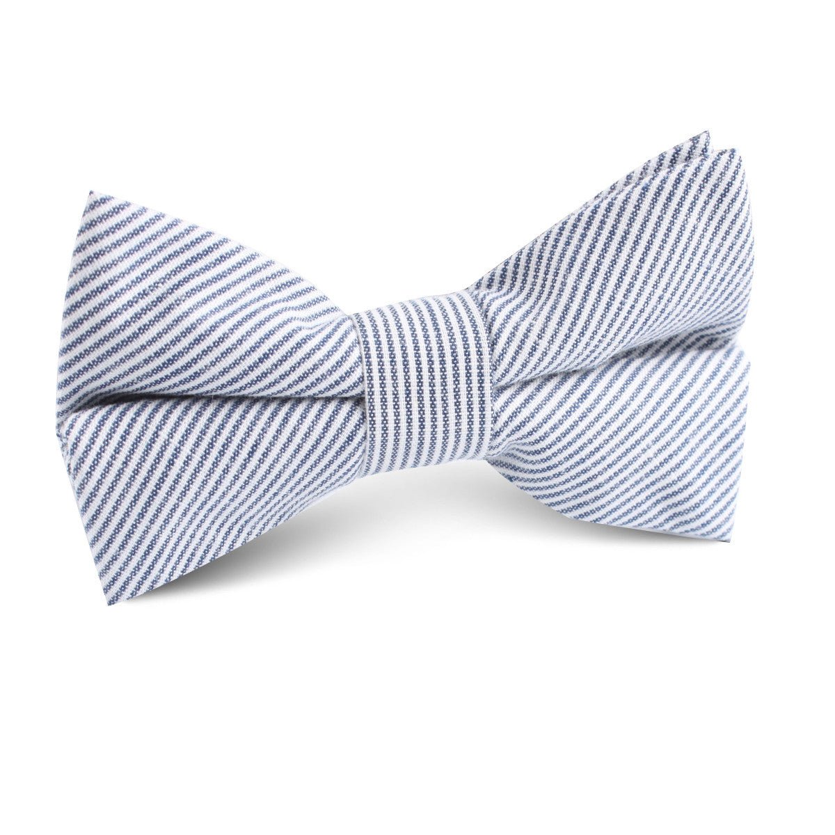 French Pinstripe Cotton Kids Bow Tie