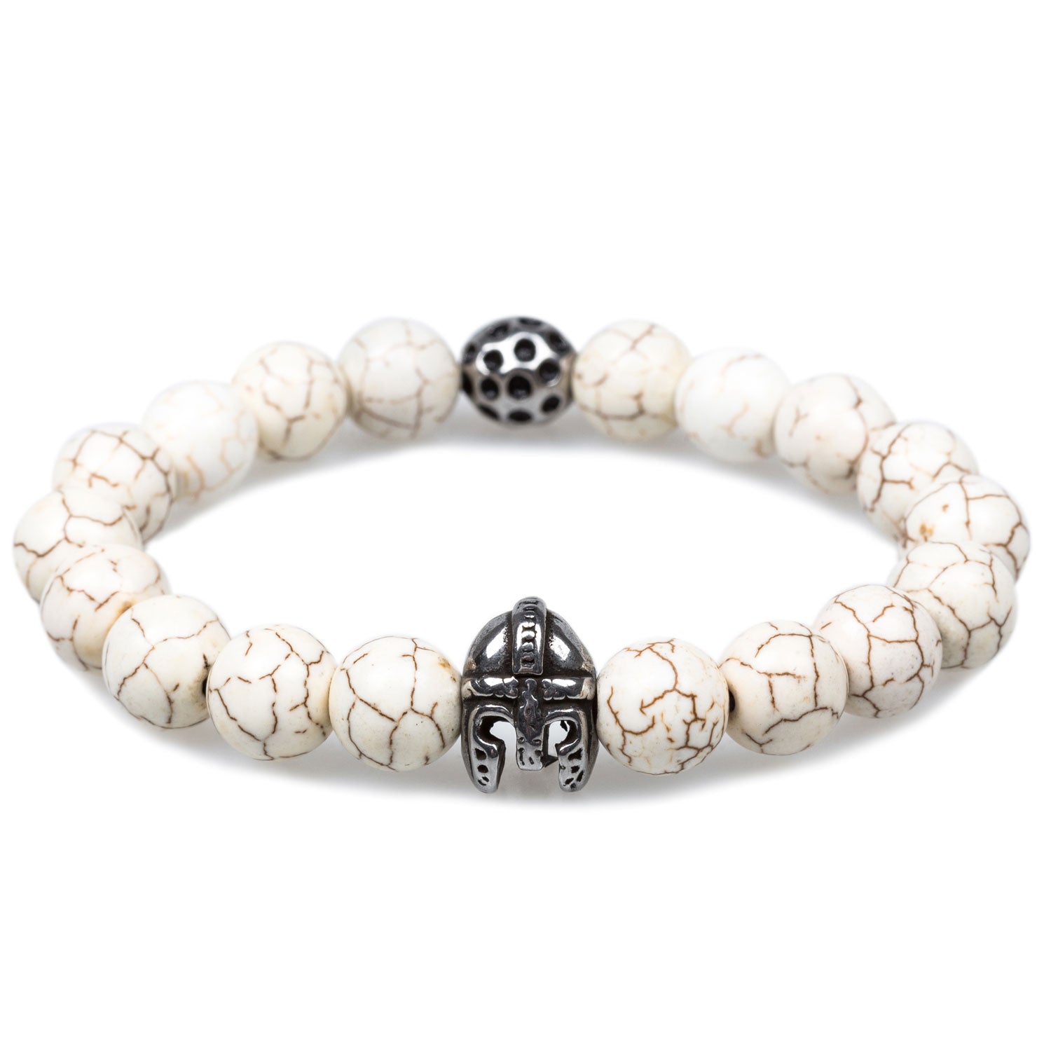 Nero White Turquoise Gladiator Helmet Bracelet