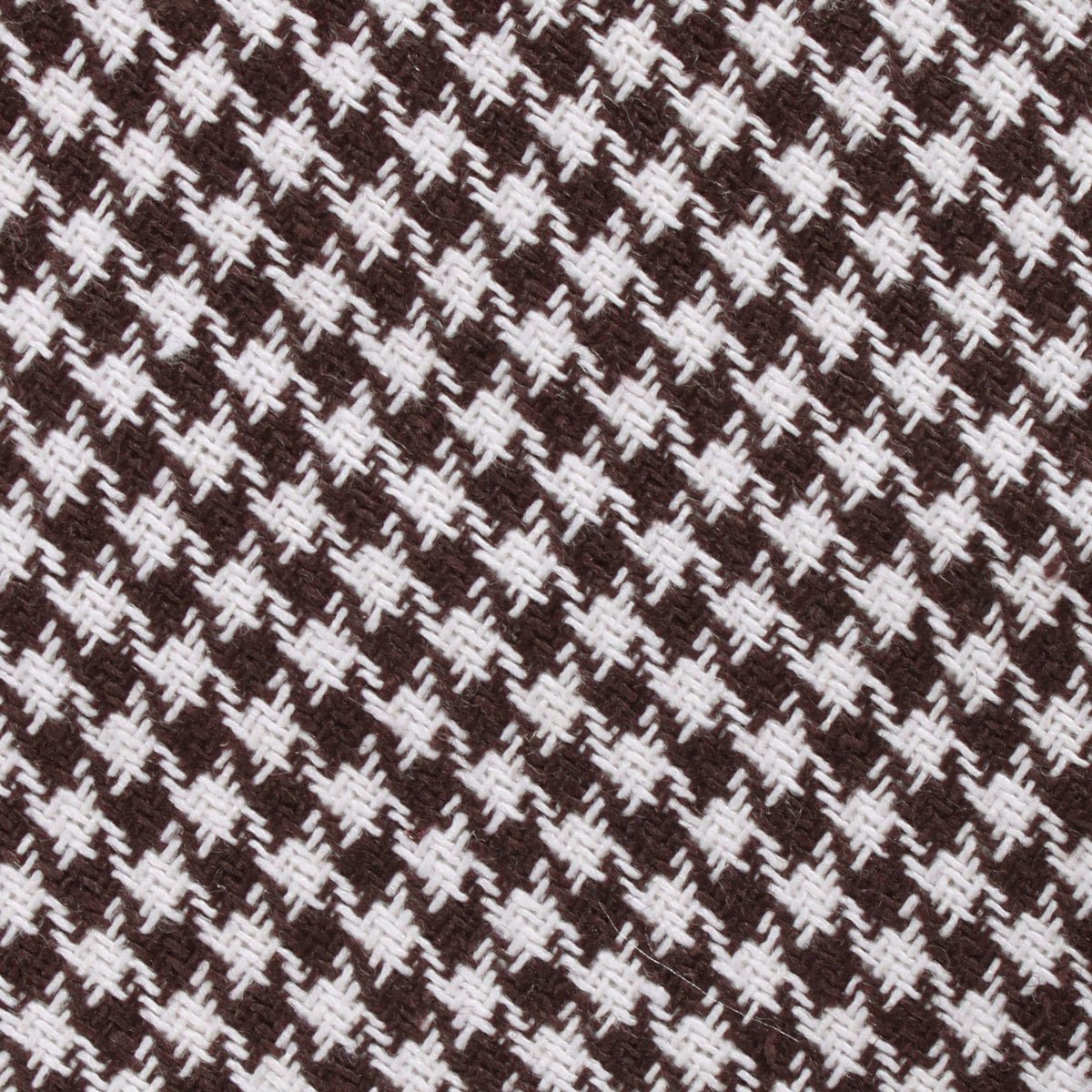 Cappuccino Houndstooth Brown Linen Self Bow Tie