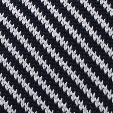 Pulaski Navy Blue Striped Knitted Tie