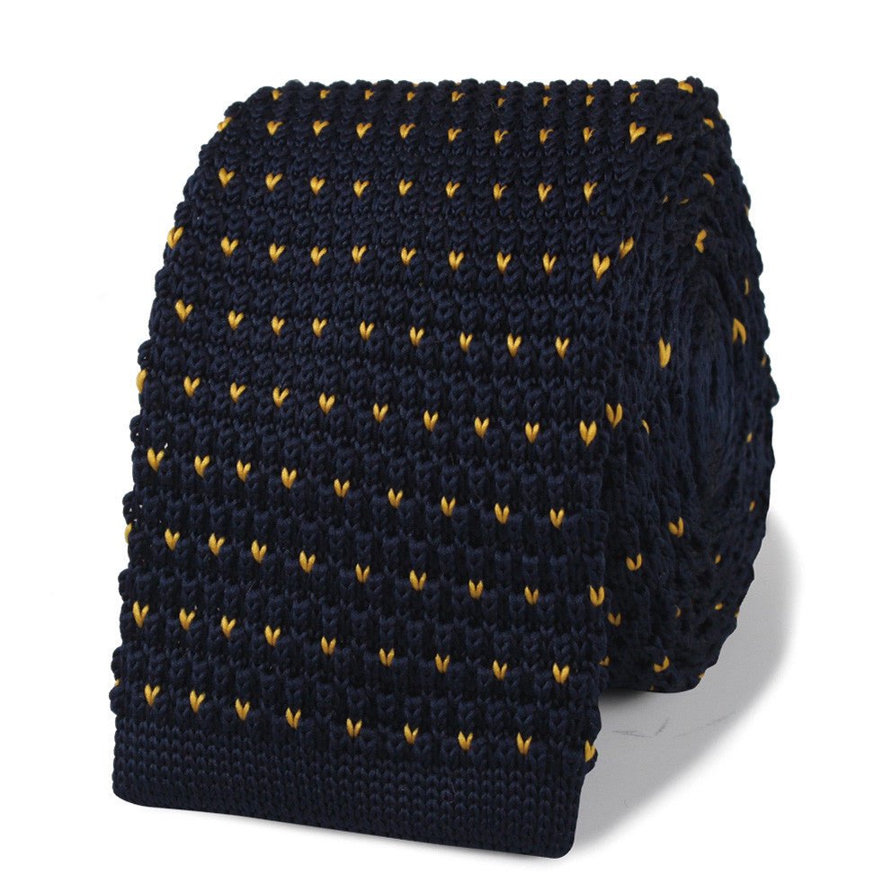 McQueen Navy Blue Knitted Tie