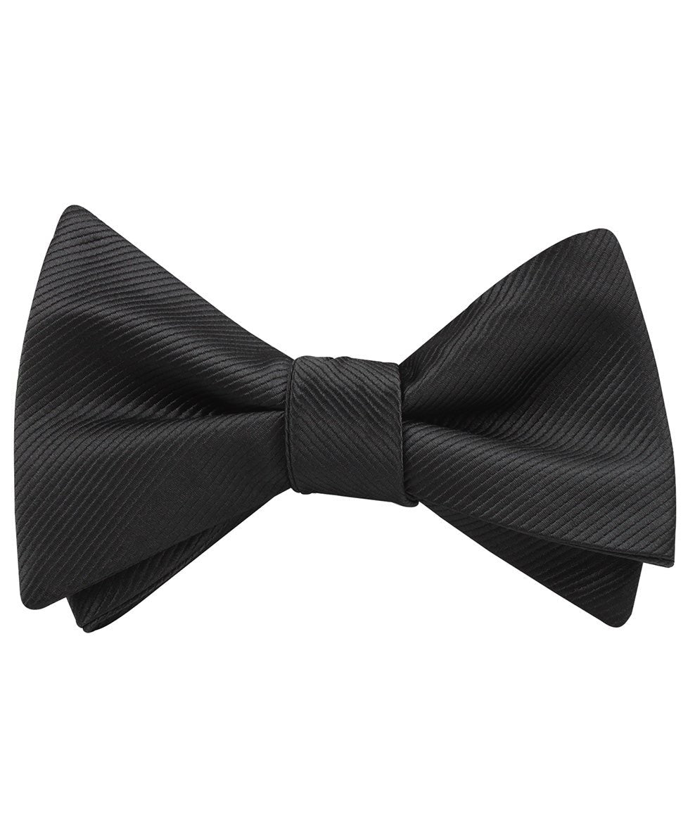 Black Twill Self Bow Tie