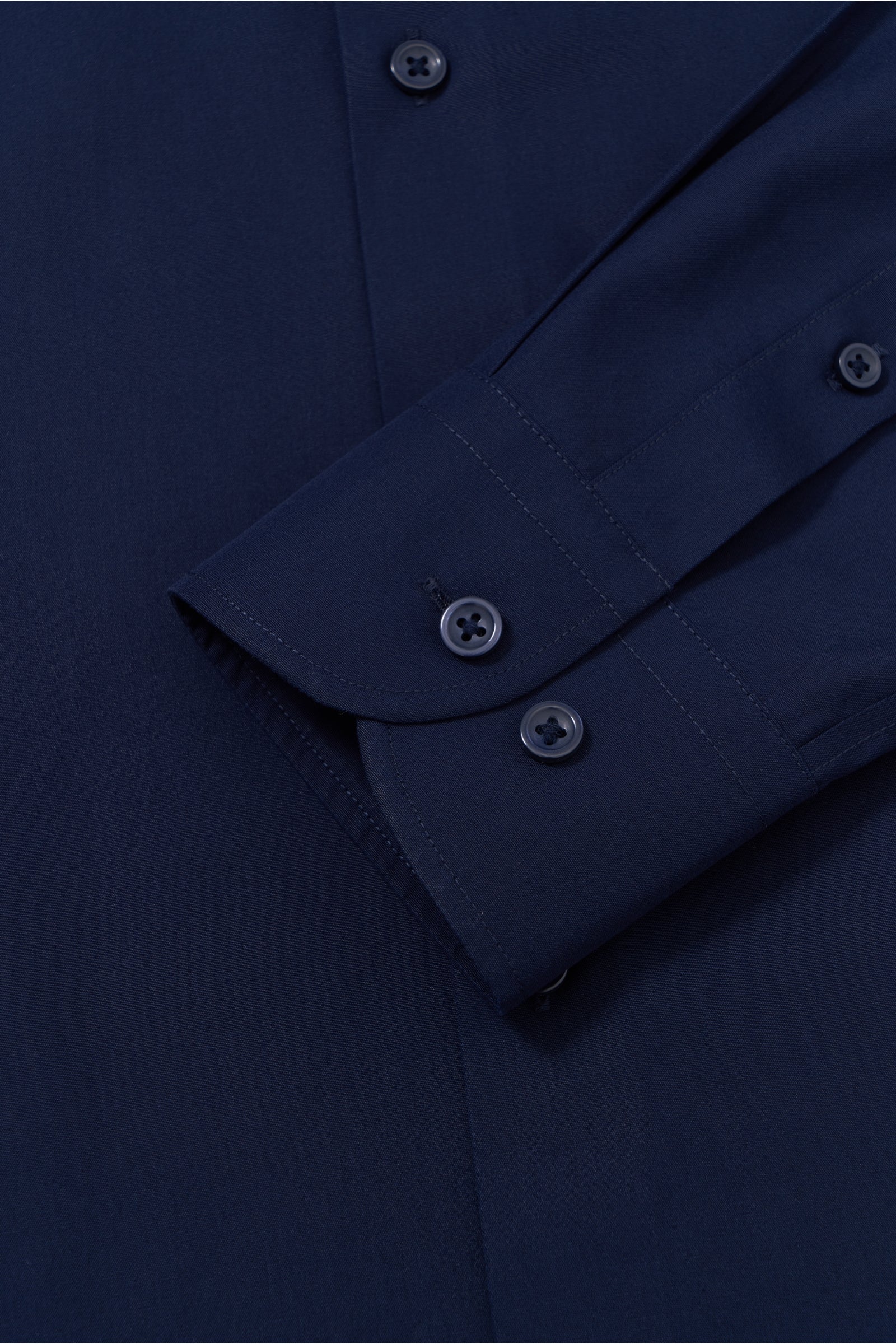 Newhouse Navy Poplin Non-Iron Shirt