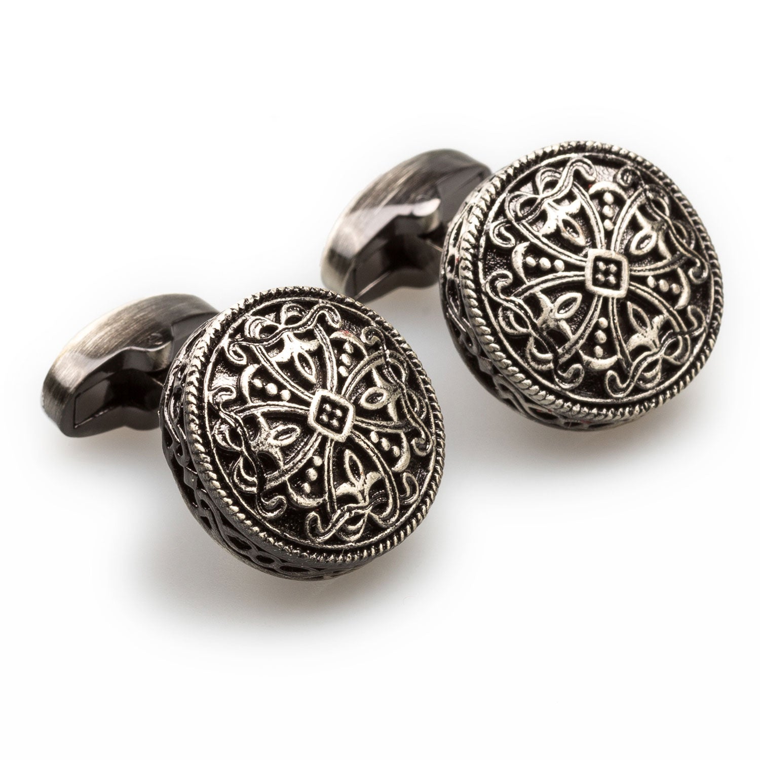 Augustus Caesar Antique Silver Cufflinks