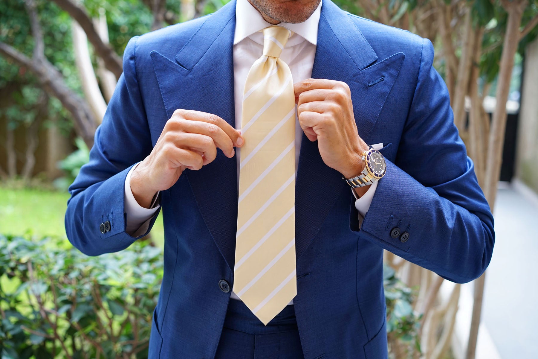 Champagne Stripe Necktie