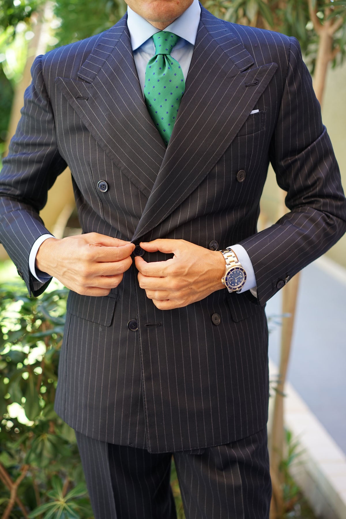 Forest Green Dark Polkadot Tie