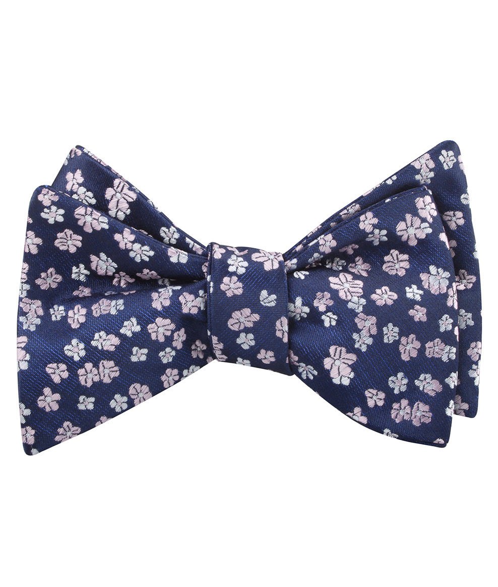 Aster Amellus Lilac Floral Self Bow Tie