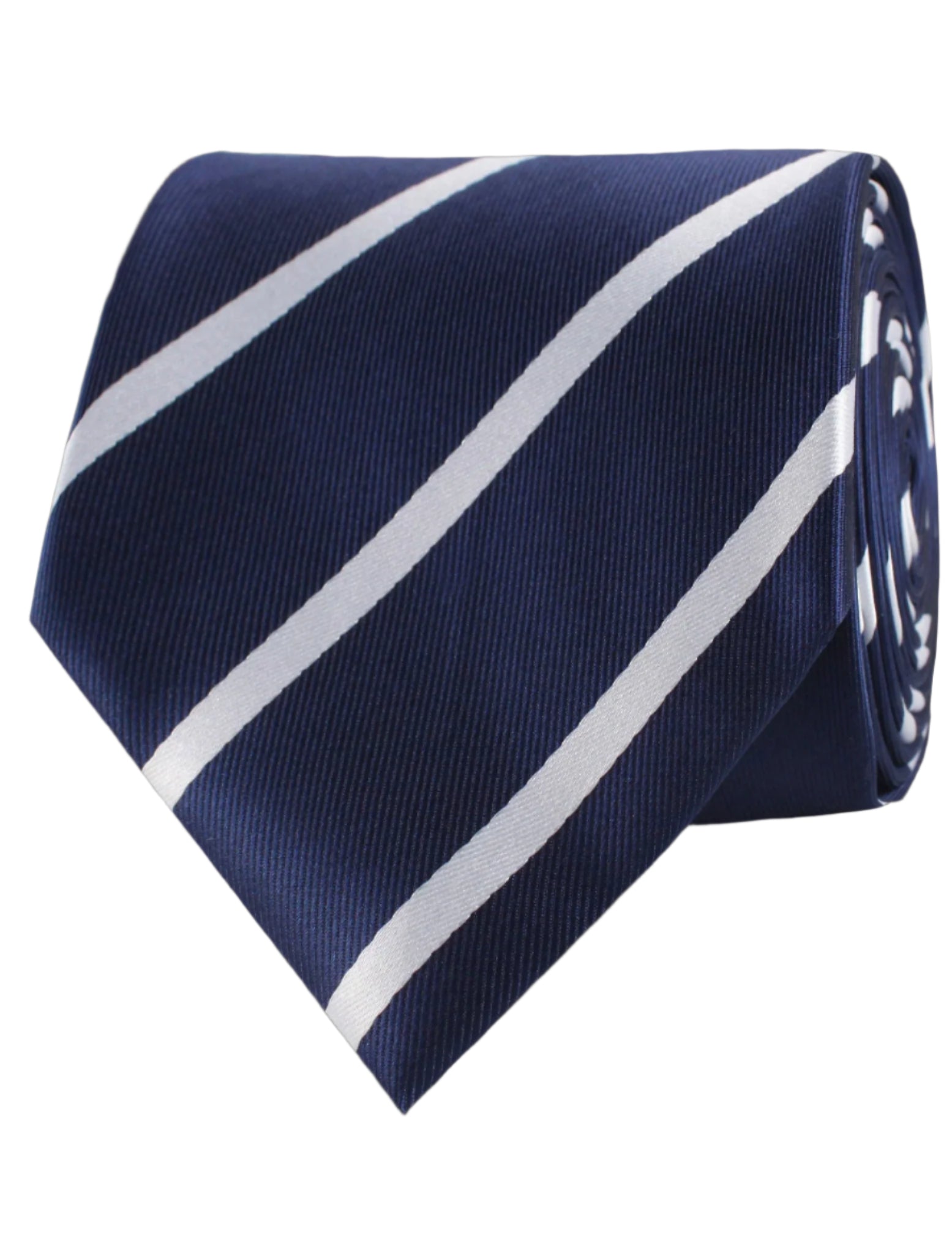 Navy Blue Pencil Stripe Tie