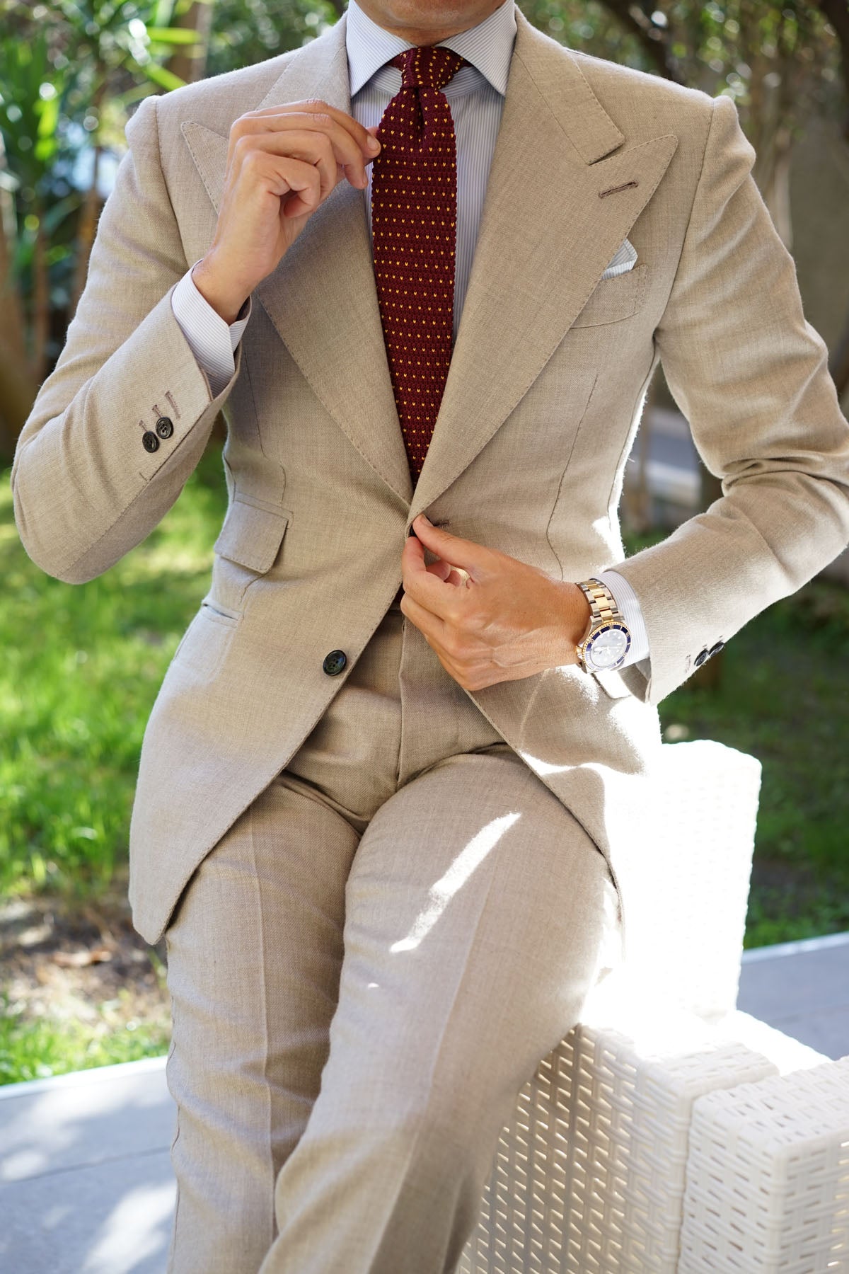 Scorsese Maroon Knitted Tie