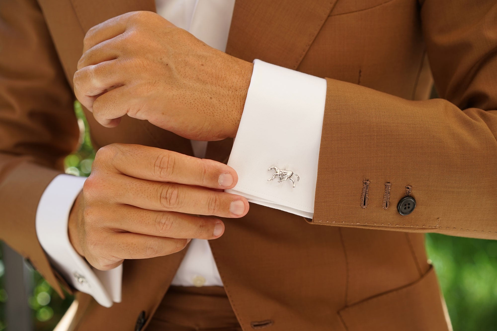 Silver Stallion Horse Cufflinks