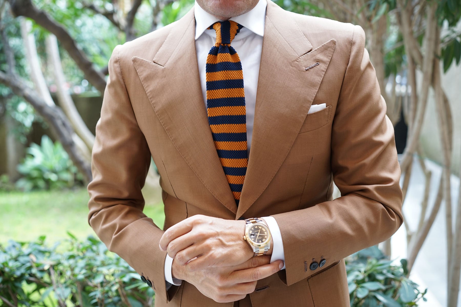 The Italian Flair Brown Knitted Tie