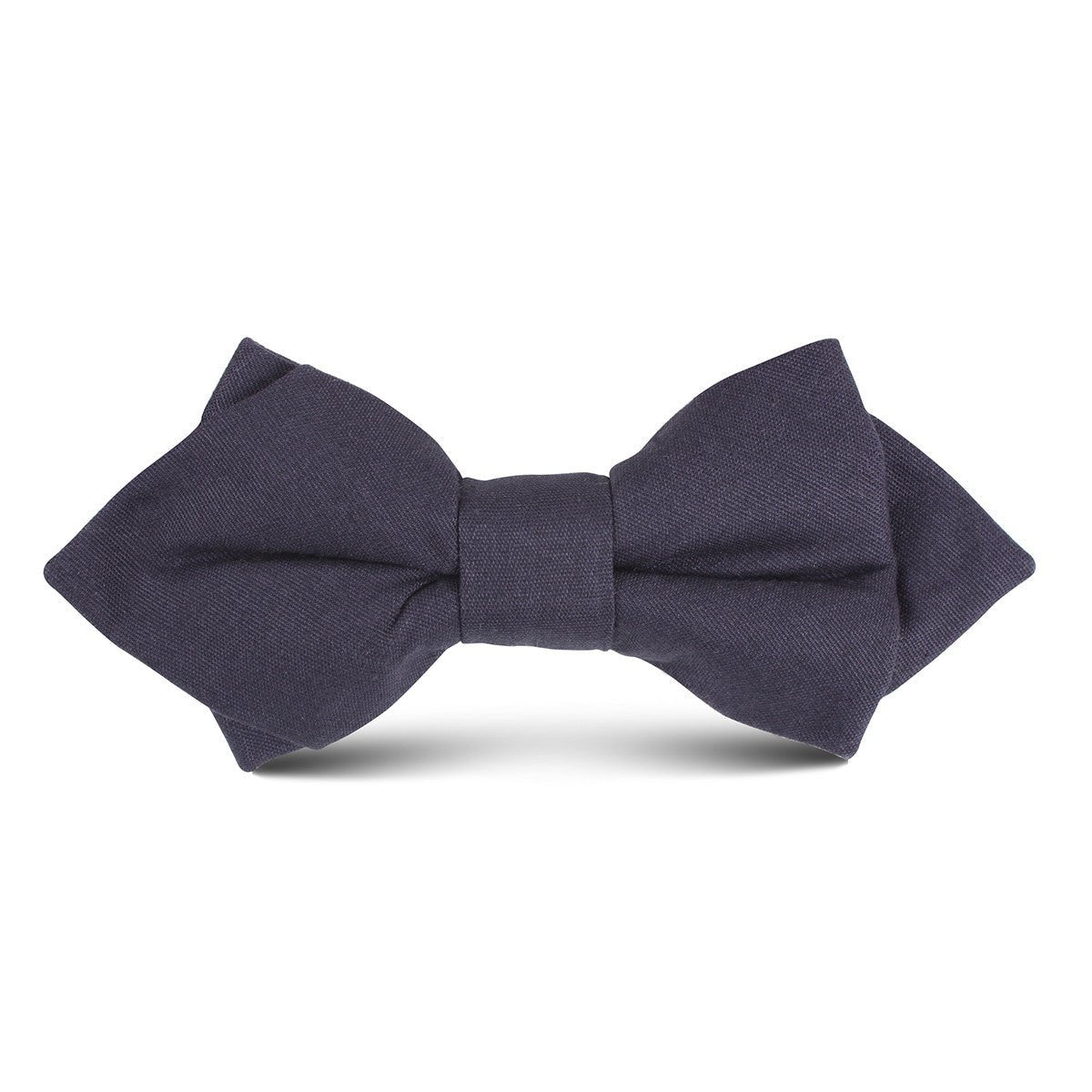 Navy Blue Cotton Kids Diamond Bow Tie