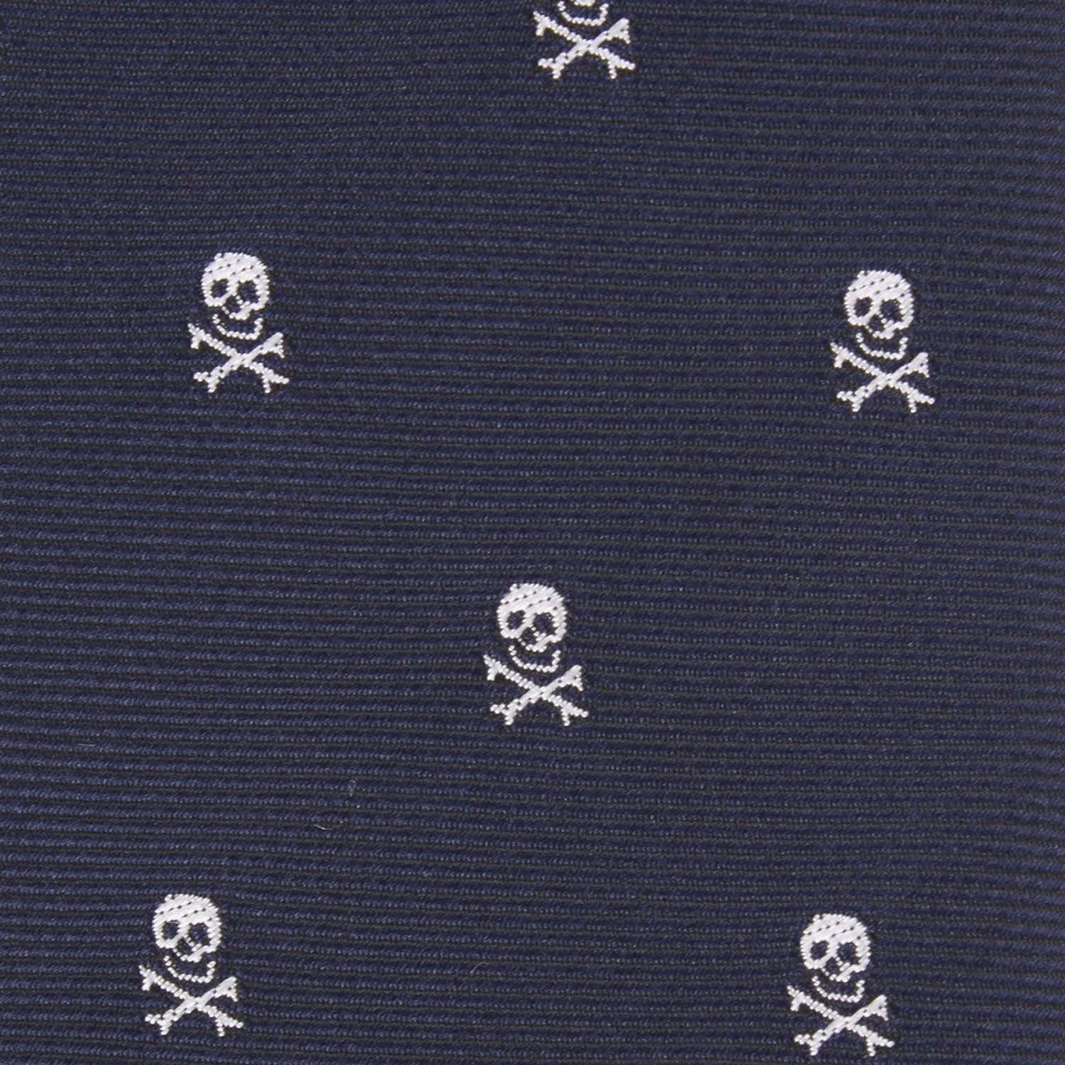 Navy Blue Pirate Skull Necktie