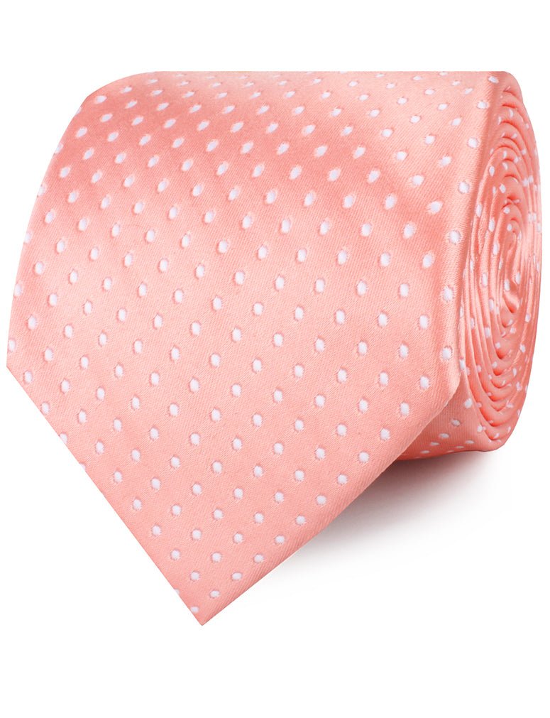 Peach Mini Polka Dots Necktie