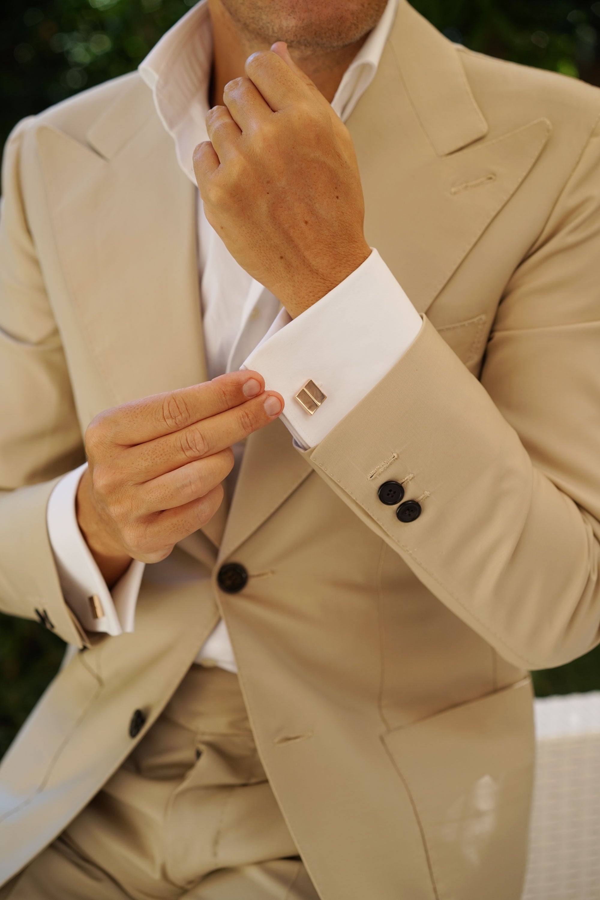 Crown Prince Rose Gold Cufflinks