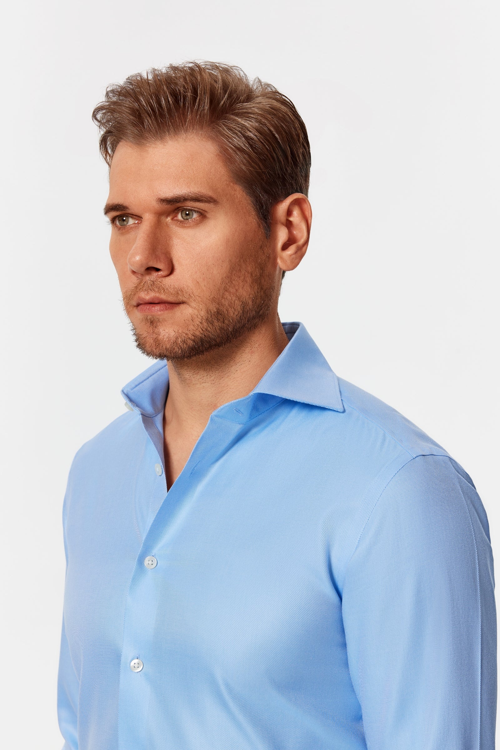 Mannheim Blue Stripe Lucious Non-Iron Shirt