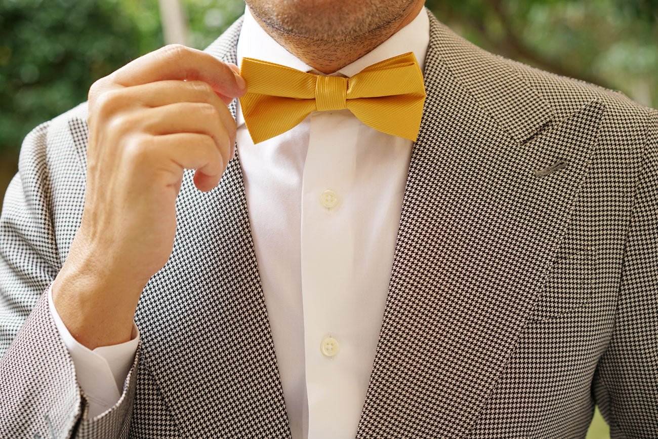 Honey Gold Yellow Twill Bow Tie