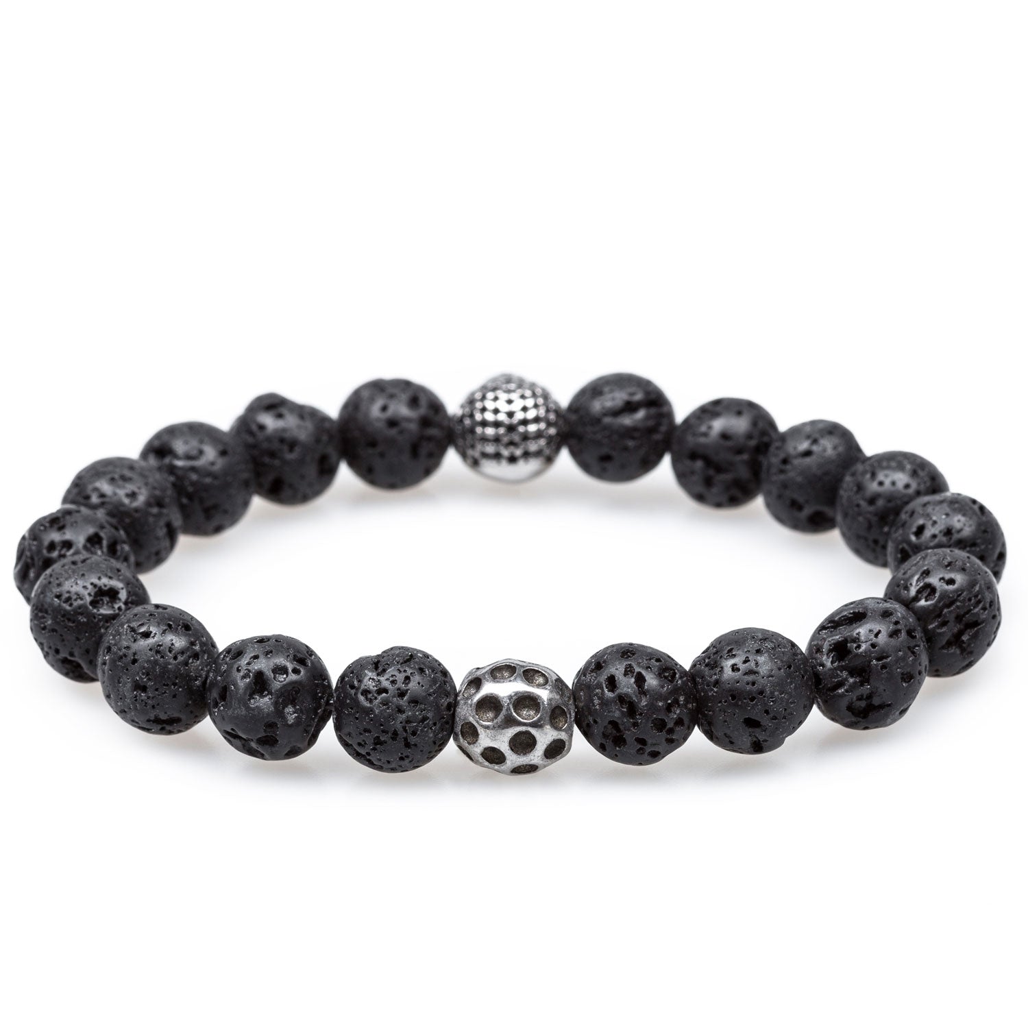 Flores Island Volcanic Rock Skull Bracelet