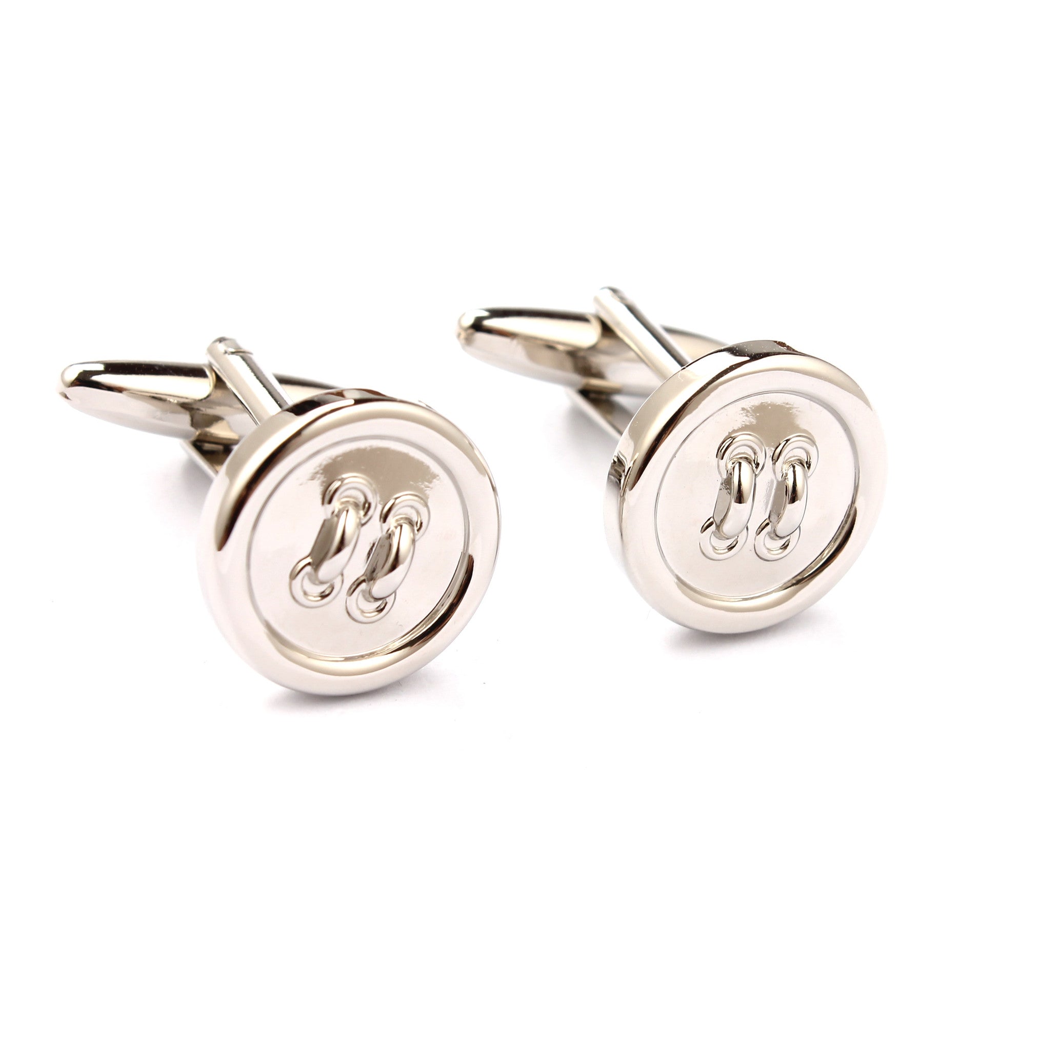 Silver Button Cufflinks