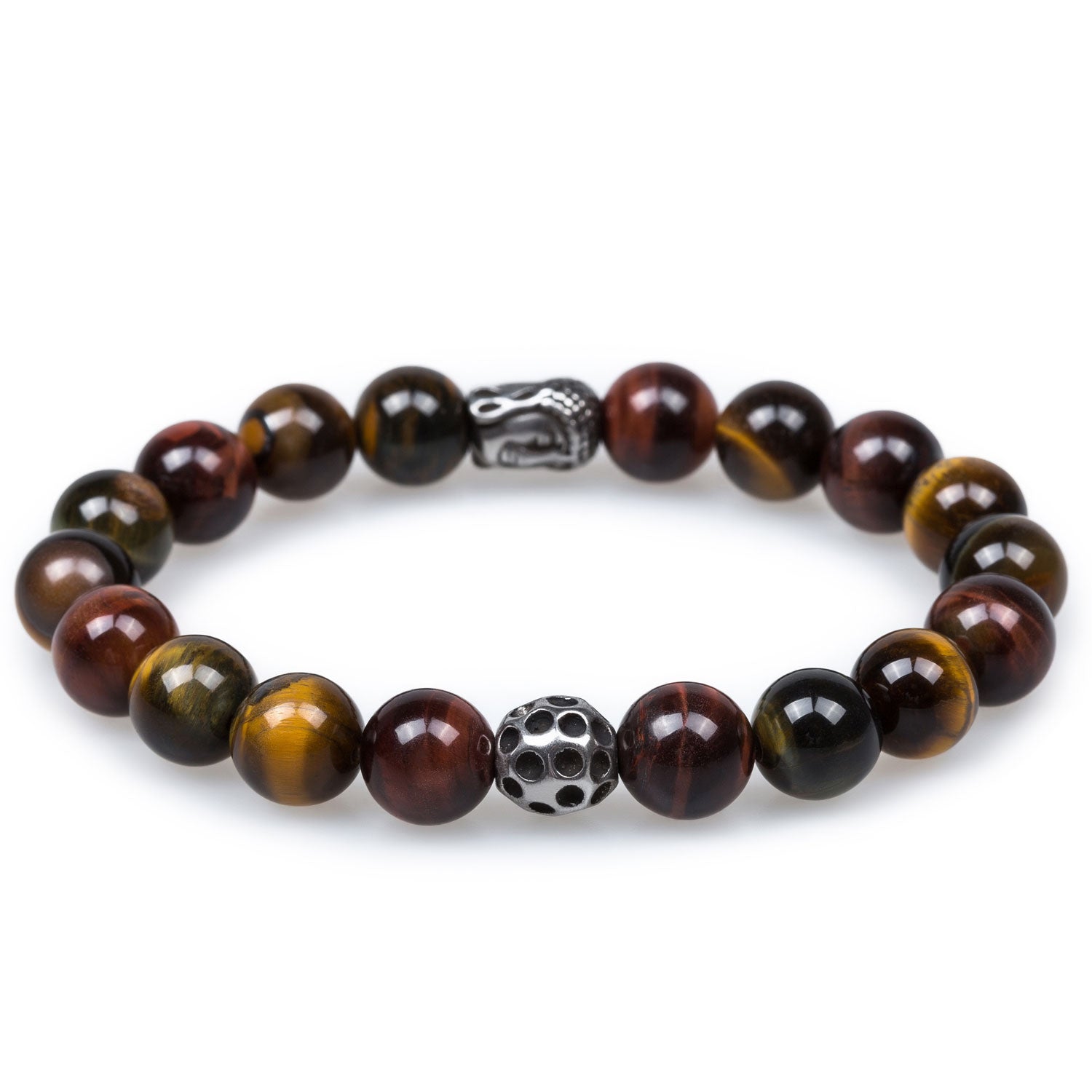 Tiger's Eye with Lava Stone Bracelet