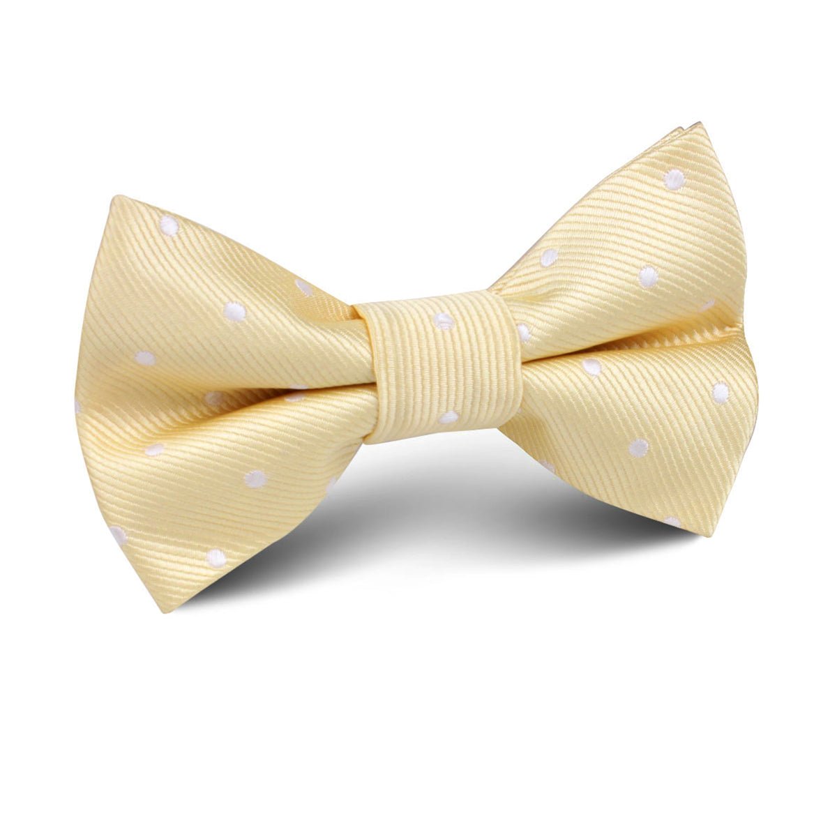 Champagne Polka Dot Kids Bow Tie